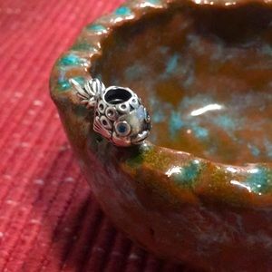 Pandora Charm Dangling Fish Tail Blue crystal Eyes